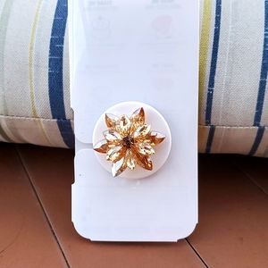 Popsocket, Gold Crystal stones on white background